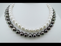 南洋黒蝶・白蝶真珠（11mm-8mm）ロングネックレス（84cm）