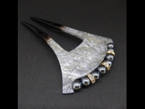 銀糸グレ－パ－ルかんざし（中）