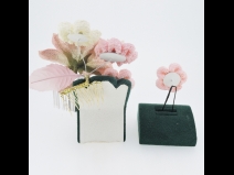 つまみ細工ふさ・ビラ付 コーム＆Ｕピン２点セット