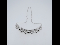 パ－ル付金属かんざし　シルバ－