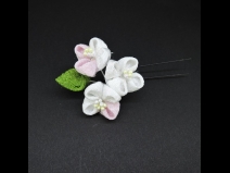 ちりめんつまみコ－ム・ミニ2点セット　白/ピンク