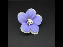 つまみ細工フラワ－コ－ム・ミニ2点セット　パープル