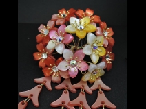 舞子かんざし(コーム）2点セット　赤