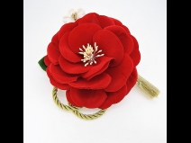 牡丹フラワ－コ－ム＆ミニフラワ－2点セット　赤