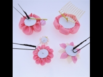 ミニフラワー4点セット  ピンク