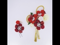 フラワ－コ－ム＆ミニフラワ－2点セット　赤