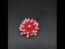 つまみ付フラワ－コ－ム・ミニ2点セット　赤