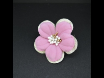 つまみ細工フラワ－コ－ム・ミニ2点セット　ピンク