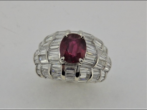 PTルビ－・ダイヤモンド（1.57ct・3.39ct）リング