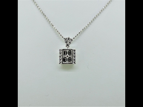 PTダイヤモンドペンダントネックレス（ﾋﾟﾝｸ0.08ctﾎﾜｲﾄ0.94ct）