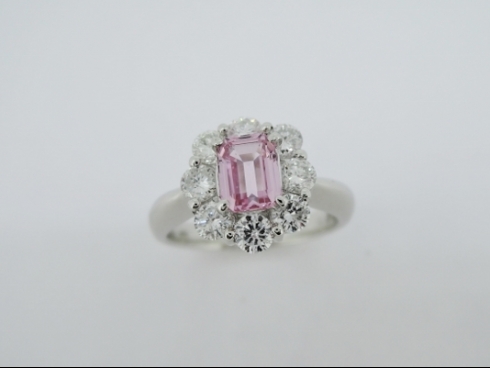 PT900 ピンクサファイア リング