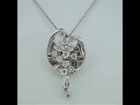 K18WGダイヤモンド（0.80ct）ペンダント