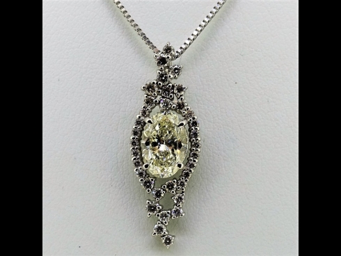 Pt950ダイヤモンド(1.003ct L SI2 0.30ct）ペンダントPt850ネックレス