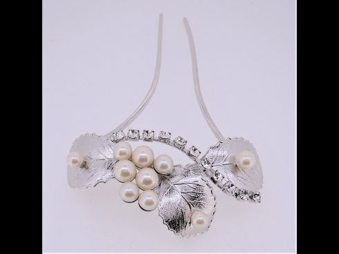 パ－ル金属かんざし　シルバ－