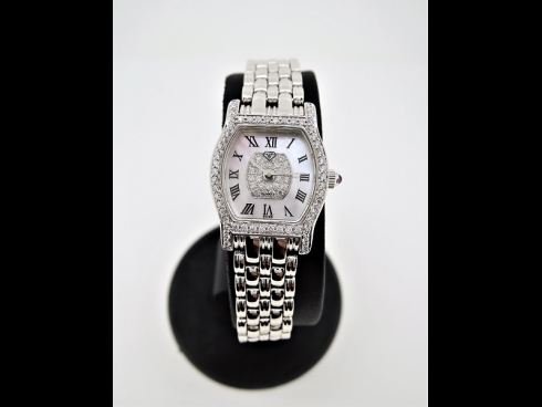 CARATI (ｲﾀﾘｱ製） K18WGダイヤモンド・ルビ－時計 (USED)