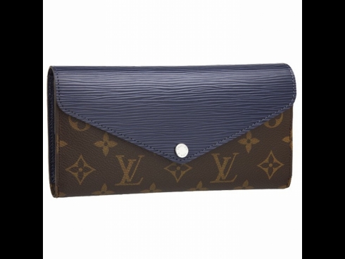 ルイヴィトン　ポルトフォイユ・マリールーロンアンディゴブルー長財布　(USED)