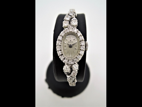 ロレックス　WGダイヤモンドウオッチ（アンティ－ク）