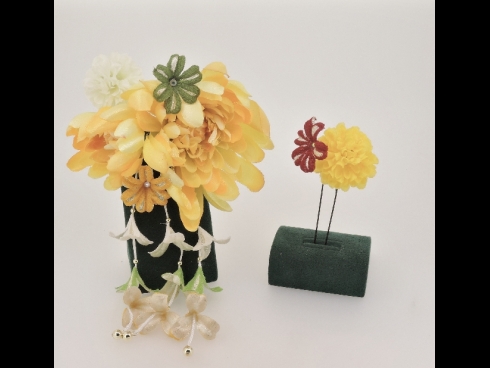 菊さがり付　コーム＆Ｕピン２点セット