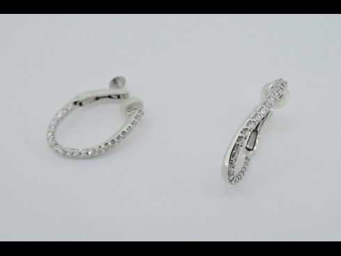 K18WGダイヤモンドイヤリング　（D0.50ct）