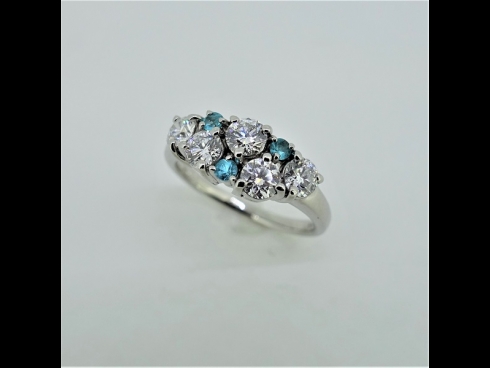 PT900パライバトルマリンダイヤモンド（1.10ct）リング