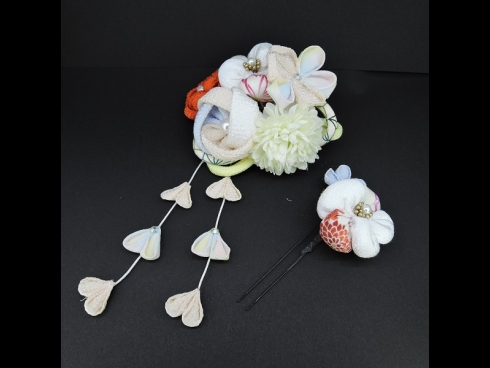 ちりめんつまみコ－ム・ミニ2点セット　白