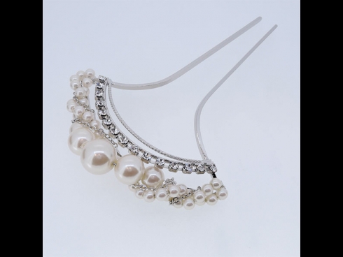 パール付金属かんざし　シルバー