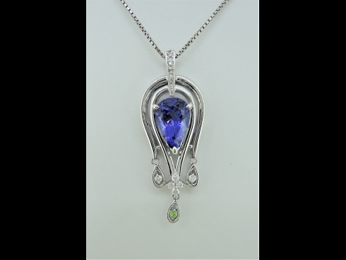 PTﾀﾝｻﾞﾅｲﾄ(2.42Ct)ﾃﾞﾏﾝﾝﾄｲﾄﾞﾞ(0.01CT)ﾀﾞｲﾔ(0.11CT)ﾍﾟﾝﾀﾞﾝﾄネックレス