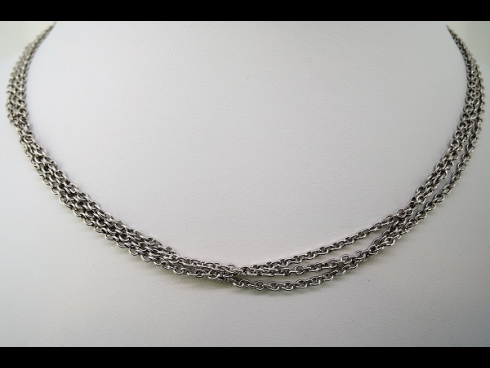 K18WGダイヤモンドネックレス