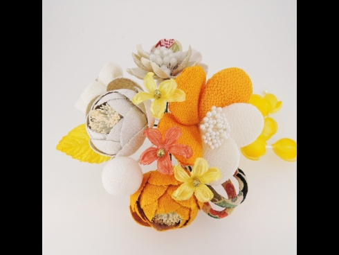 つまみ細工フラワ－コ－ム＆ミニフラワーセット　