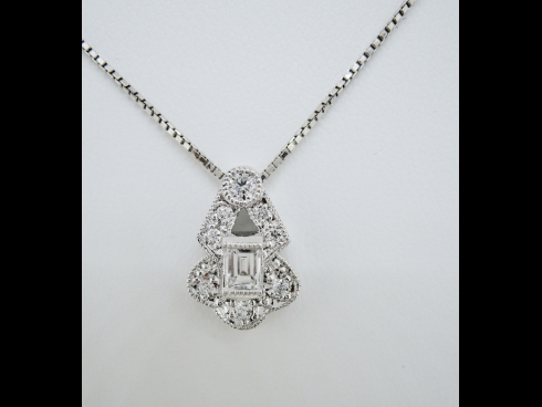 Pt ダイヤモンド(0.401ct)　ペンダントネックレス