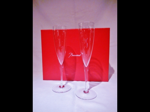 バカラ　シャンパングラスペア    (USED)