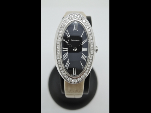 ティファニ－K18WGダイヤモンドウオッチ