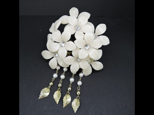 舞子かんざし（コーム）　白