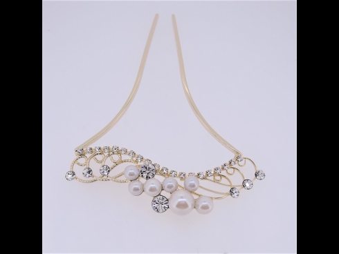 パ－ル金属かんざし　ゴールド