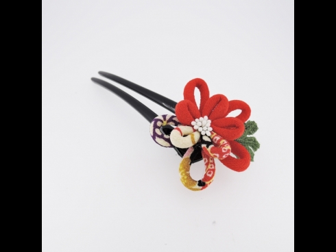 ちりめん菊　かんざし