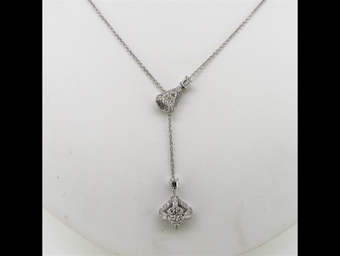 K18WGダイヤモンド（1.35ｃｔ）ペンダントネックレス