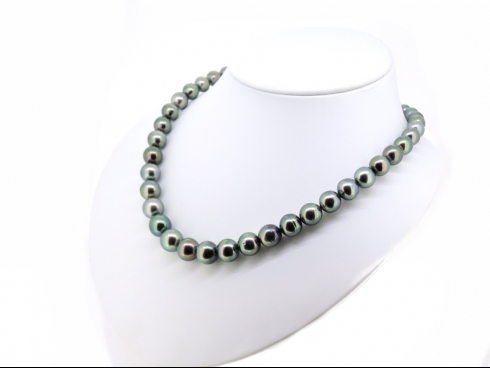 ブラックパールネックレス　8-11.6mm