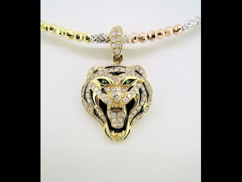 K18マルチカラ－ダイヤモンド（0.50ct）ペンダントネックレス