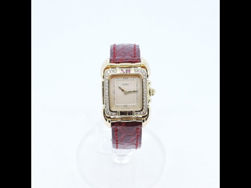 k18YG　タバーダイヤベゼル時計　　（USED)