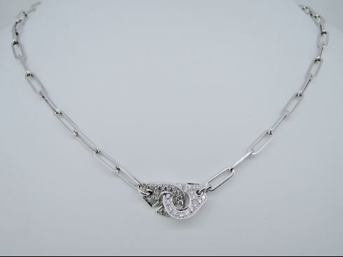 K18WG ダイヤモンドネックレス