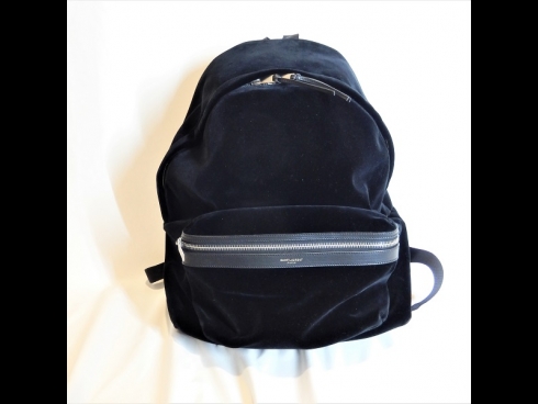 SAINT LAURENTベロアリッュク（ブラック）（新品同様）