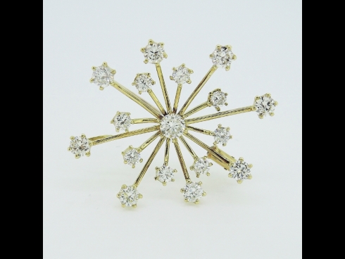 K18YGダイヤモンド（2.0ct）ペンダントブロ－チ