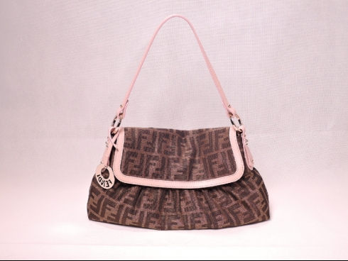 フェンディ　レザー×ズッカ柄　ショルダーバック　(USED)