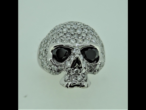 K18WGブラック（1.26ct）ダイヤホワイトダイヤ（3.26ct）リング