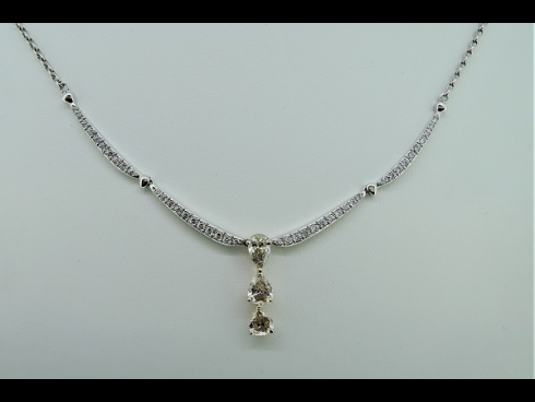PTK18ダイヤモンド（1.24ct、0.39ct）ネックレス