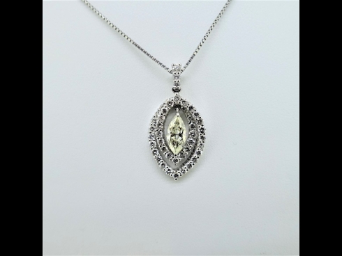 PTダイヤモンドペンダントネックレス（中石0.715ct.VLY　SI1 脇石1.05ct）