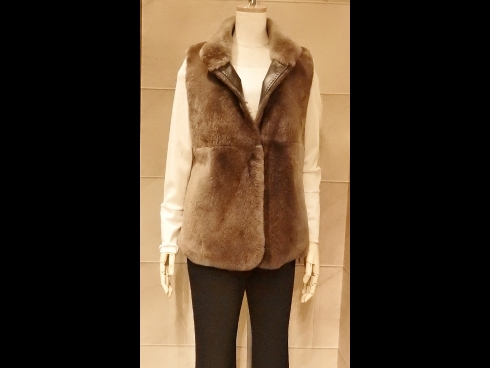 ビーバー カシミアニット リバーシブルコート