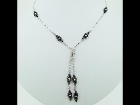K18WGブラックダイヤ（6.88ct）ネックレス