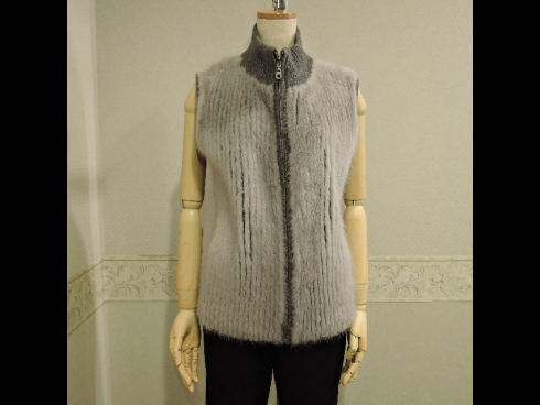 ミンク・カシミア・ウ－ルベスト（60cm丈）