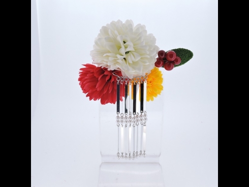 ビラカン付フラワ－コ－ム　赤